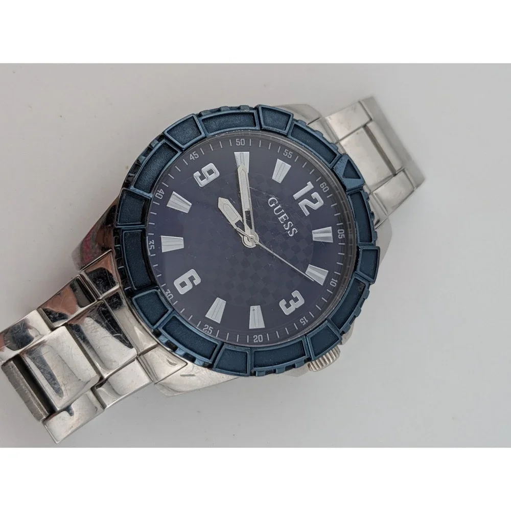 Guess‎ Watch Men 50mm Case Blue Dial Silver 6.75